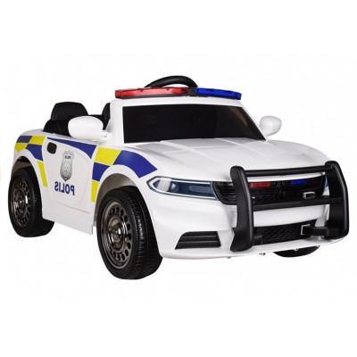 Elektrické autíčko - policajné SUV - biele